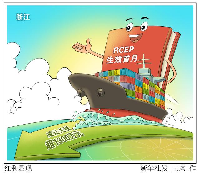RCEP生效首月浙江減讓關稅超1300萬元